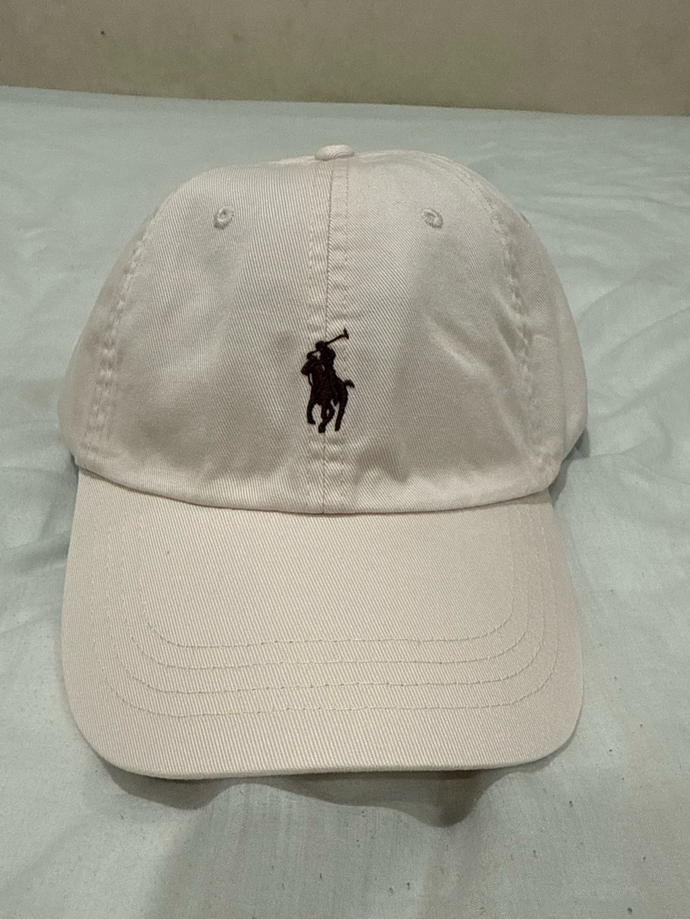 Polo by Ralph Lauren Off White Cotton Baseball Cap